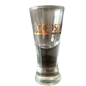 Pre Owned Goldschlager Shot Glass Heavy Bottom Tall Shooter Barware Unique Style